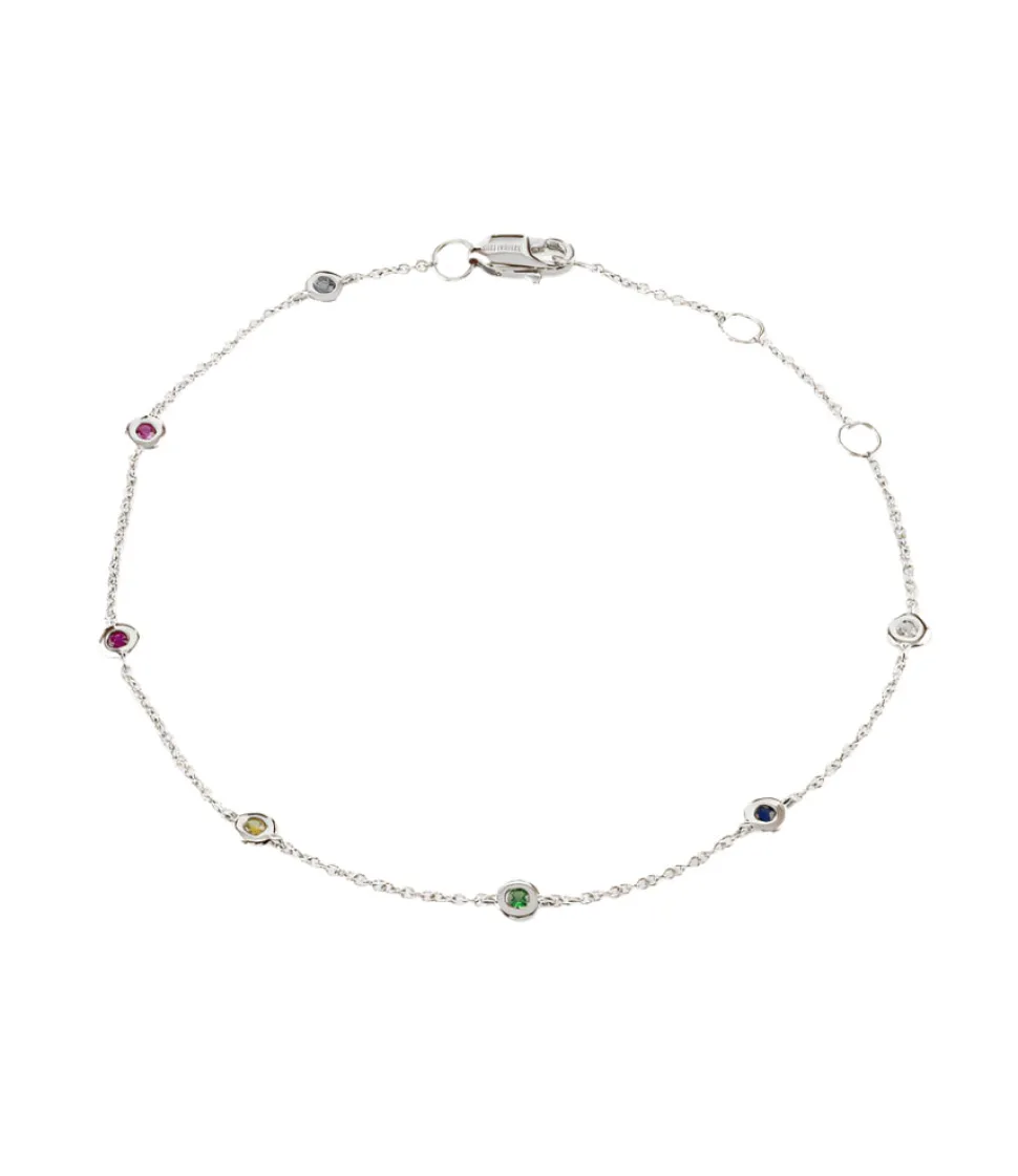 Rainbow Sapphire Skittle Bracelet