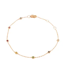 Rainbow Sapphire Skittle Bracelet