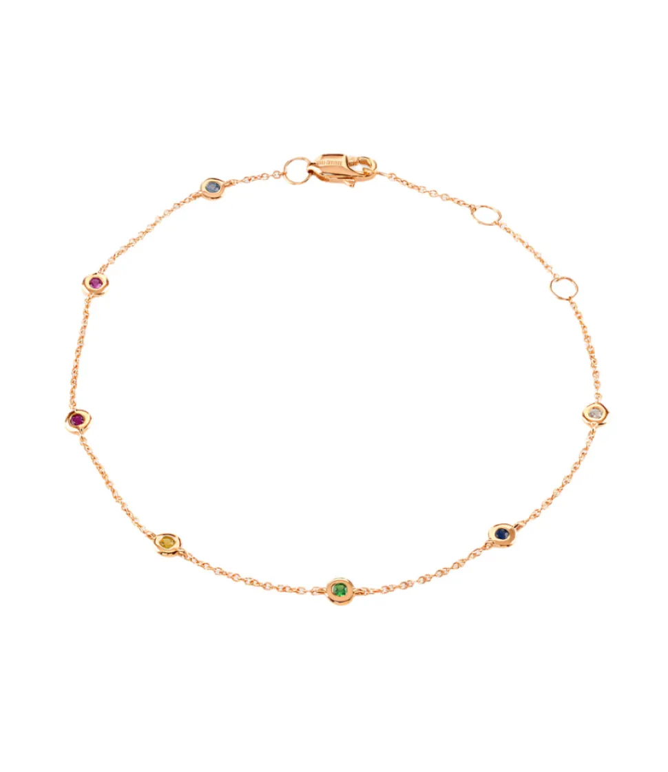 Rainbow Sapphire Skittle Bracelet