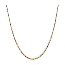 Rainbow Sapphire Tennis Necklace