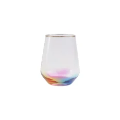 Rainbow Stemless Wine Glass