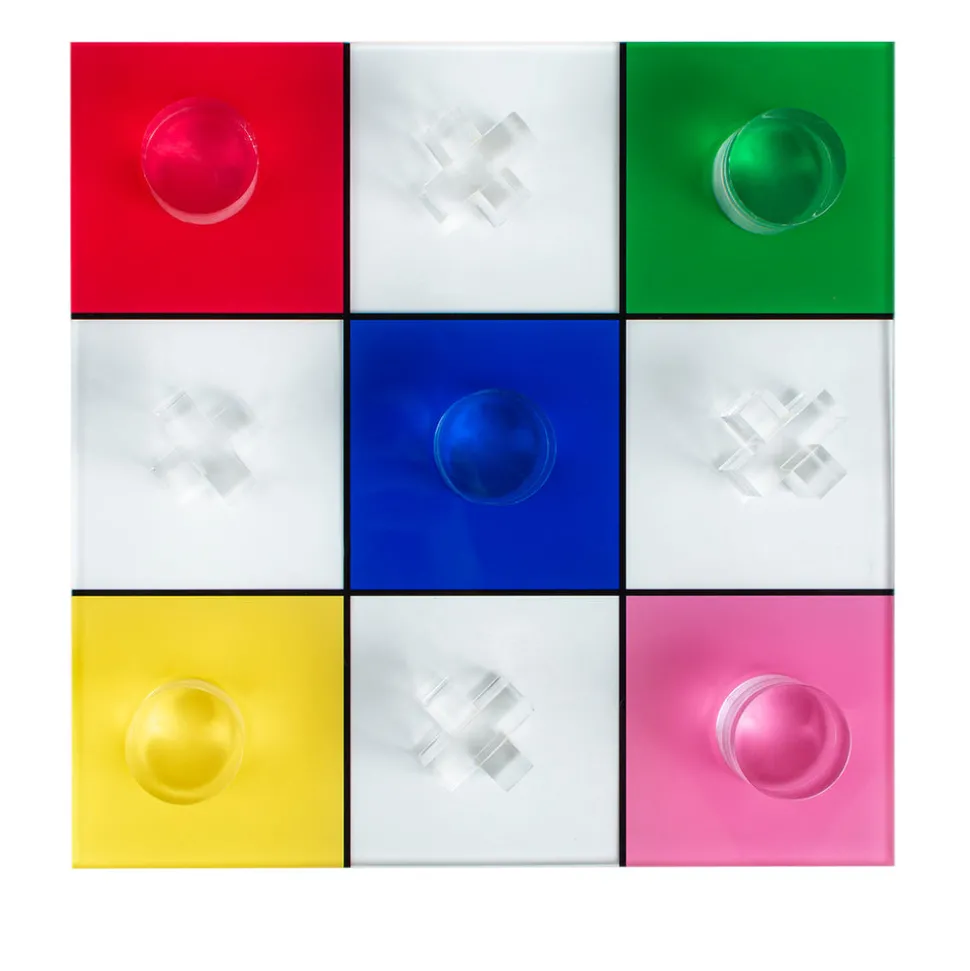 Rainbow Tic Tac Toe Board
