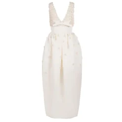 Rainey Dress with Floral Appliqué