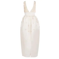 Rainey Dress with Floral Appliqué