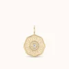 Raised Gold Mini Diamond Halo Porte Bonheur Charm