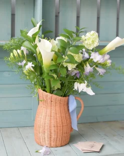 Rattan Flower Pitcher