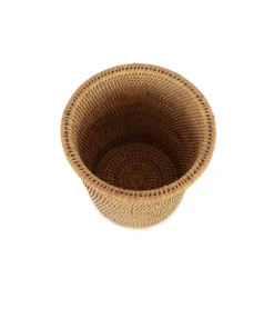 Rattan Waste Paper Bin in Natural