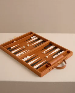 Rear Window Backgammon in Vacchetta Luggage