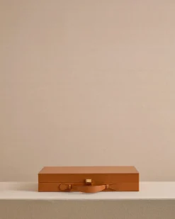 Rear Window Backgammon in Vacchetta Luggage