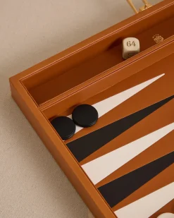Rear Window Backgammon in Vacchetta Luggage