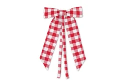 Red Gingham Bow, Set of 4