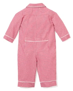 Red Mini Gingham Romper