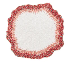 Reef Chic Placemat in White, Coral & Turquoise, Set of 2