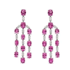 Reina Pink Sapphire Statement Earrings