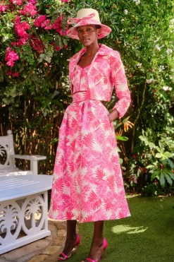 Remy 50s Midi Skirt Palm Jacquard