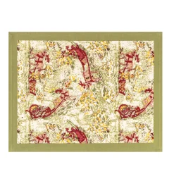 Renne Reindeer Mats in Red & Green, Set of 6