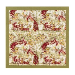 Renne Reindeer Napkins in Red & Green, Set of 6