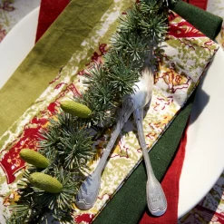 Renne Reindeer Napkins in Red & Green, Set of 6