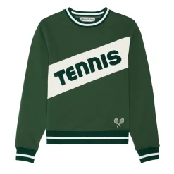 Retro Block Tennis Sweatshirt in Green
