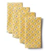 Retro Rose Napkins in Yellow, Set of 4