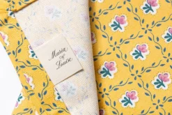 Retro Rose Napkins in Yellow, Set of 4