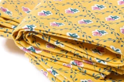 Retro Rose Napkins in Yellow, Set of 4