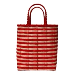 Retro-Travel Bucket in Tiger Lily & Scarlet