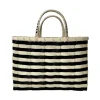 Retro-Travel Tote in Black & Natural