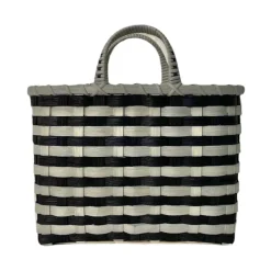 Retro-Travel Tote in Black & Grey