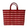 Retro-Travel Tote in Pink & Red
