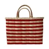 Retro-Travel Tote in Red & Natural