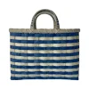 Retro-Travel Tote in Royal Blue & Grey