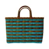 Retro-Travel Tote in Sea Glass & Rust