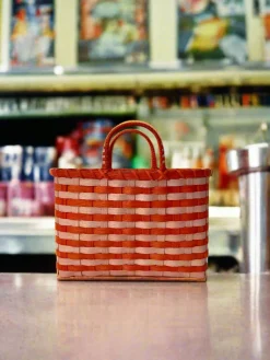 Retro-Travel Tote in Tiger Lily & Coral
