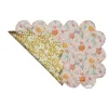 Reversible Cloud Scallop Placemat Made With Liberty Fabric in Spring Blooms & Betsy Boo