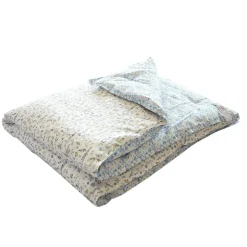 Reversible Heirloom Quilt Made With Liberty Fabric in Theo Blue & Mitsi Valeria Blue