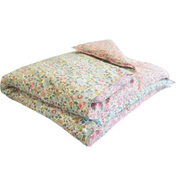 Reversible Heirloom Quilt Made With Liberty Fabric in Betsy Grey & Wiltshire Pink
