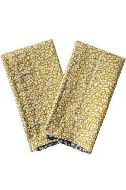 Reversible Stitch Napkin Set Made With Liberty Fabric in Feather Meadow & Mitsi Valeria