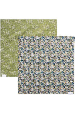 Reversible Stitch Napkin Set Made With Liberty Fabric in Libby & Capel Pistachio