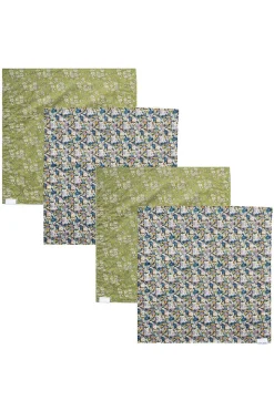 Reversible Stitch Napkin Set Made With Liberty Fabric in Libby & Capel Pistachio