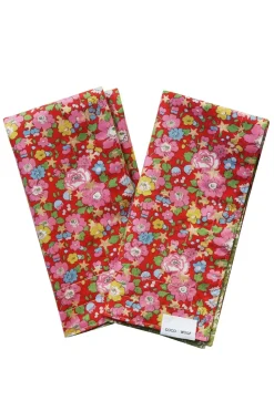 Reversible Stitch Napkin Set Made With Liberty Fabric in Betsy Star & Capel
