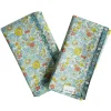 Reversible Stitch Napkin Set Made With Liberty Fabric in Betsy Sage & Strawberry Thief