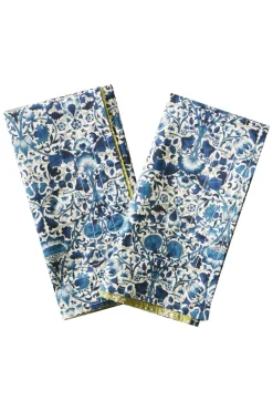 Reversible Stitch Napkin Set Made With Liberty Fabric in Lodden & Capel
