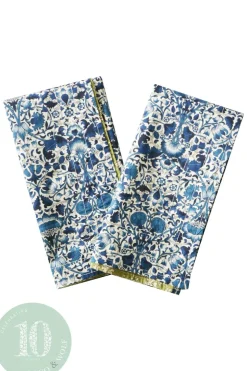Reversible Stitch Napkin Set Made With Liberty Fabric in Lodden & Capel