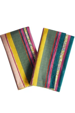 Reversible Stitch Napkin Set Made With Liberty Fabric in in Archive Swatch & Michelle