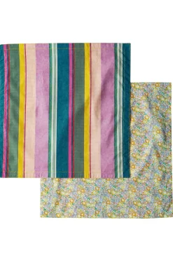 Reversible Stitch Napkin Set Made With Liberty Fabric in in Archive Swatch & Michelle