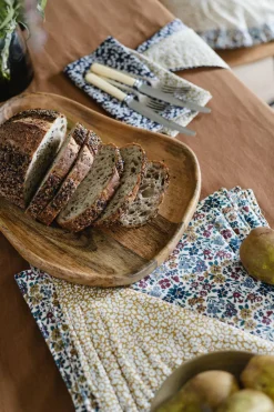 Reversible Stitch Placemat Made With Liberty Fabric in Feather Meadow & Annabella