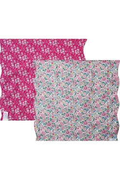 Reversible Wavy Napkin Set Made With Liberty Fabric in Betsy Candy Floss & Capel