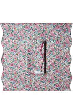 Reversible Wavy Napkin Set Made With Liberty Fabric in Betsy Candy Floss & Capel