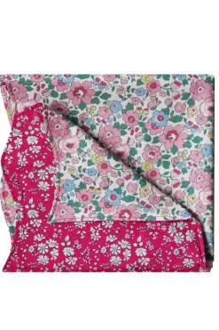 Reversible Wavy Napkin Set Made With Liberty Fabric in Betsy Candy Floss & Capel